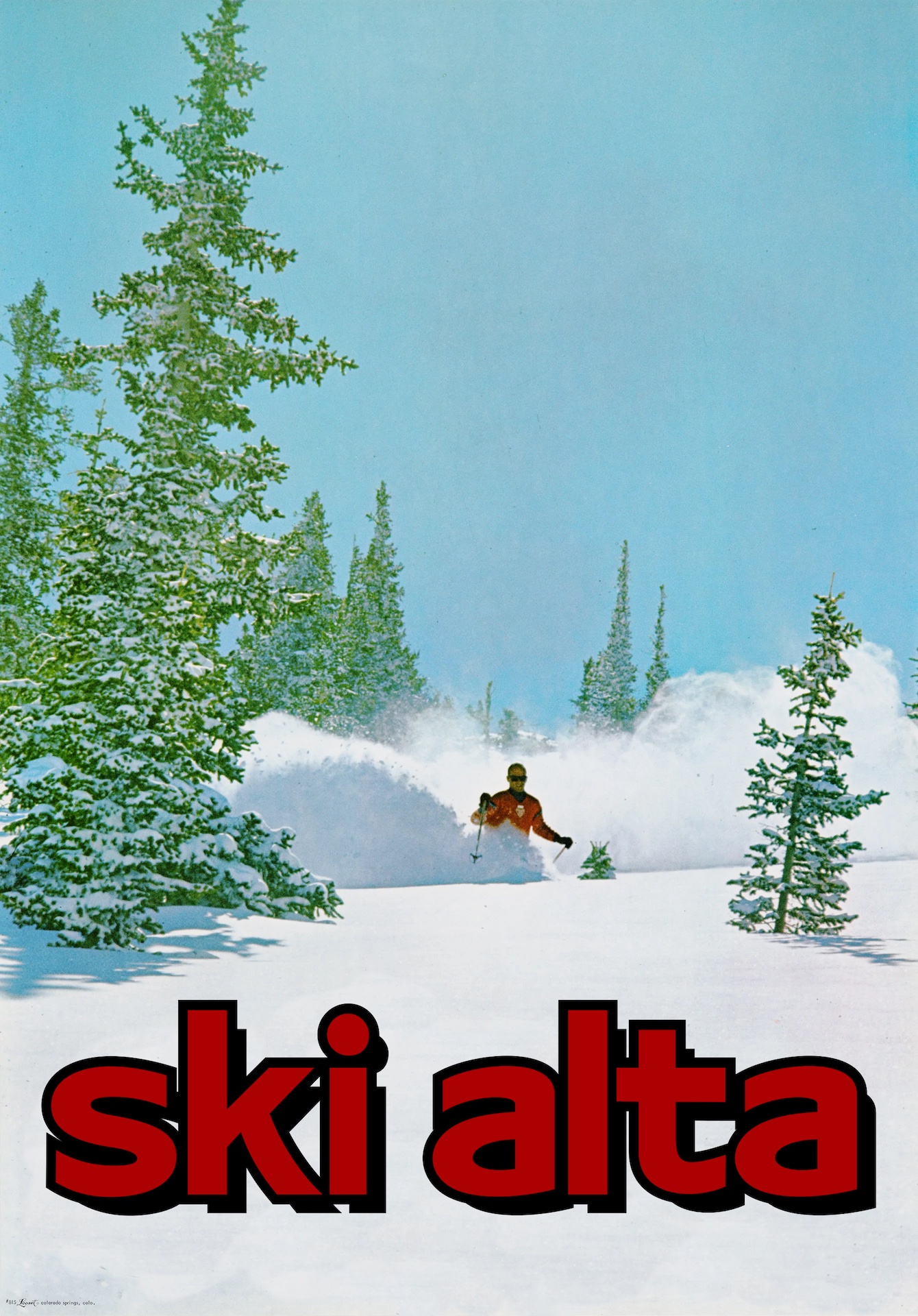 A reimagined vintage ski tourism poster